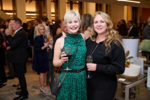 Two woman with drinks at BC SPCA's Offleashed Vancouver Gala 2023