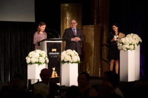A child giving a speech at BC SPCA's Offleashed Vancouver Gala 2023